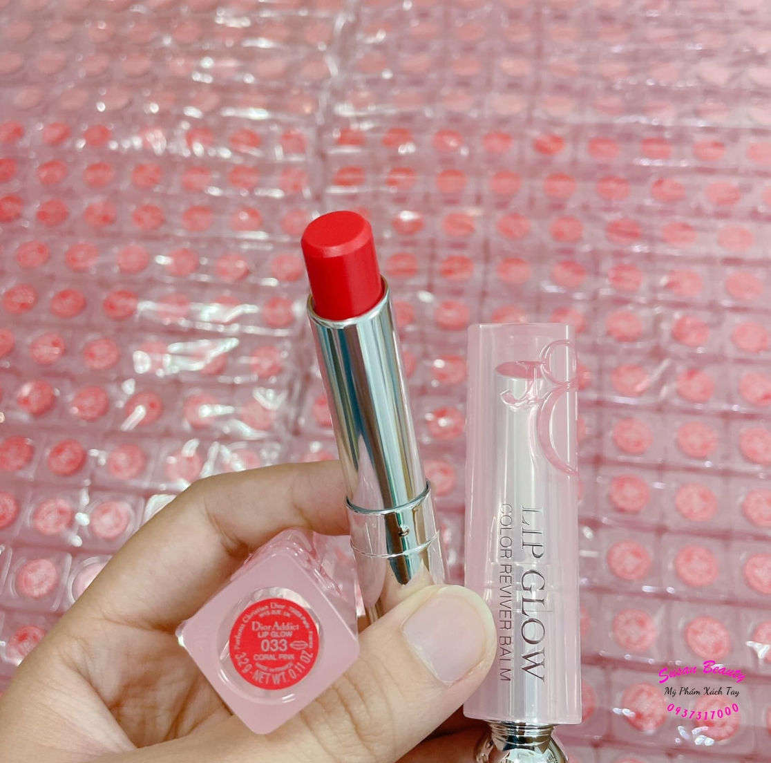 SON DƯỠNG DIOR 3.2G LIP GLOW 033 UNBOX MẪU 2021
