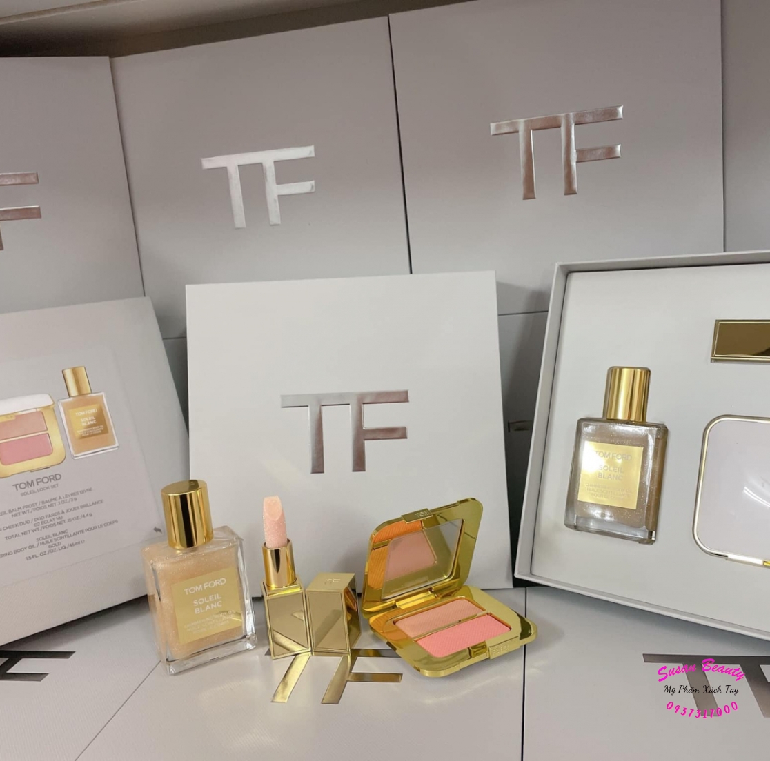 SET TOM FORD 3 MÓN (SON DƯỠNG 3G+MÁ HỒNG 4.4G+XỊT NHŨ BODY 45ML)