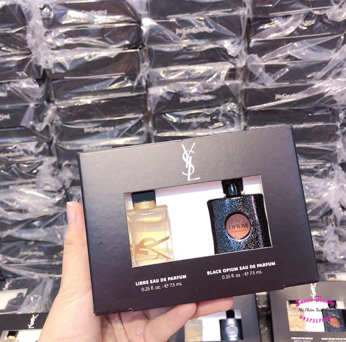 SET NƯỚC HOA YSL LIBRE EDP+BLACK OPIUM EDP