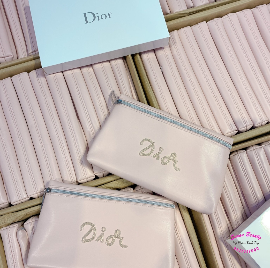 TÚI DA DIOR HỒNG CHÍNH HÃNG