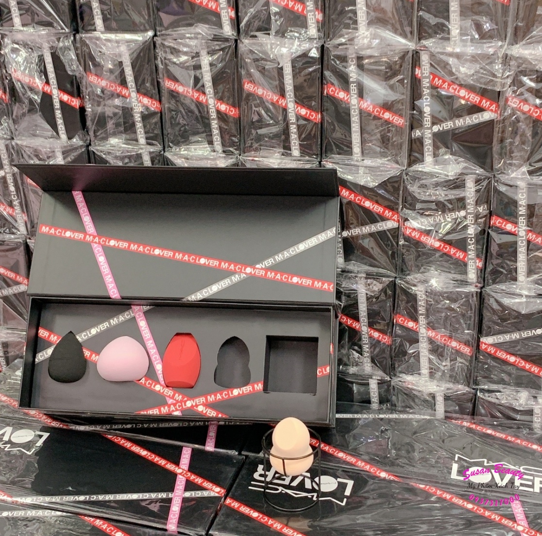 SET MÚT 4 MÀU MAC KÈM KHAY ĐỰNG MÚT FULLBOX