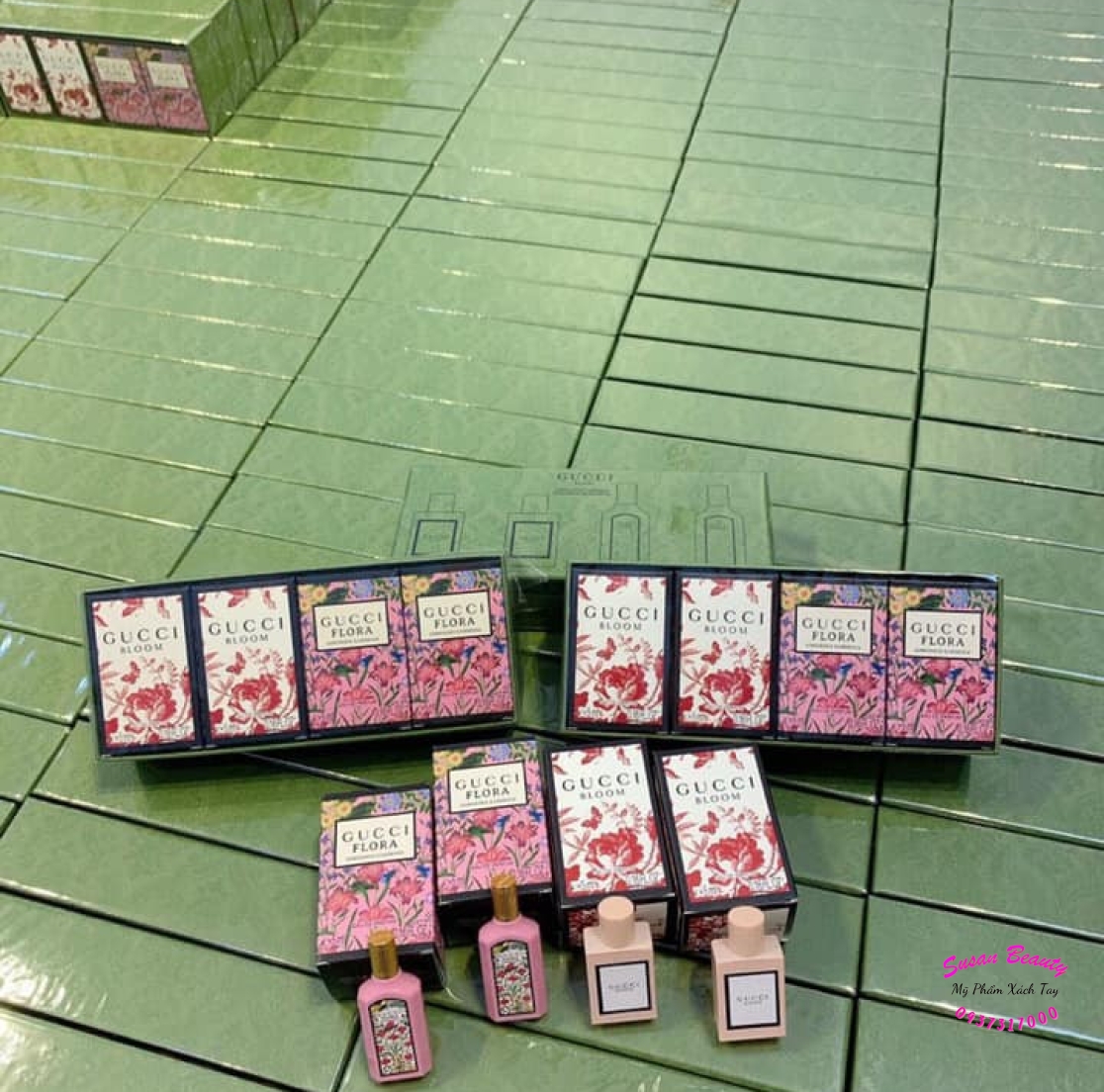 SET NƯỚC HOA GUCCI 4 CHAI (BLOOM 2X5ML+FLORA 2X5ML)