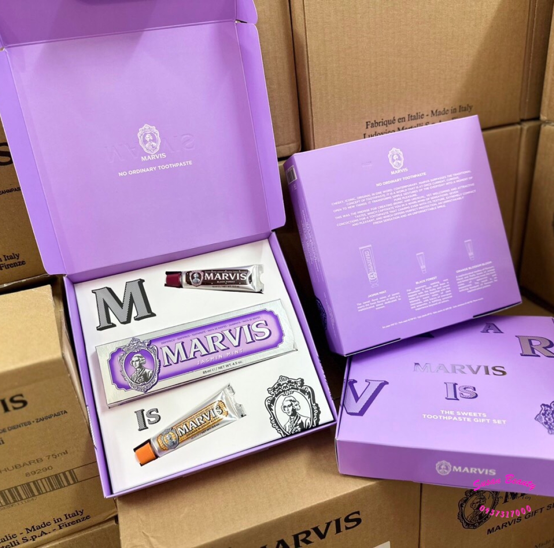 SET KEM ĐÁNH RĂNG MARVIS ( 3 MÓN ) 