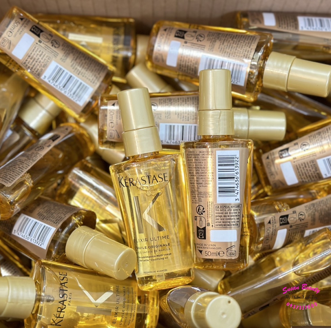 DƯỠNG TÓC KERASTASE 50ML ELIXIR ULTIME UNBOX