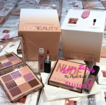 SET MAKEUP HUDABEAUTY PHẤN MẮT 9 MÀU + SON KEM MATTE